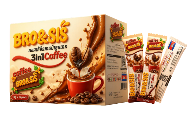 Bro & Sis 3 in 1 coffee box and sticks